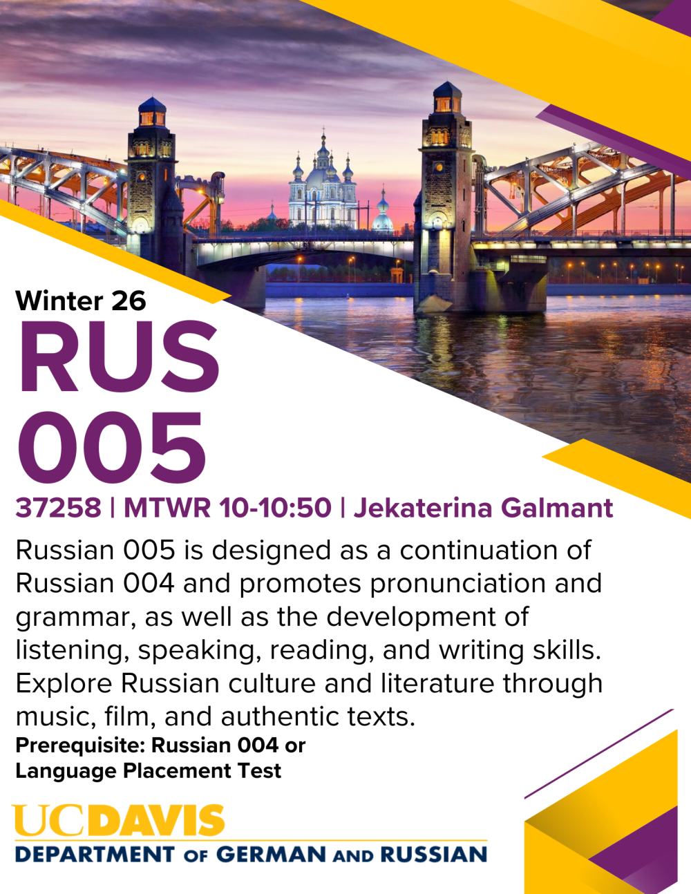 A Flyer for RUS 005