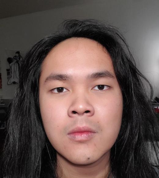 A person's face
