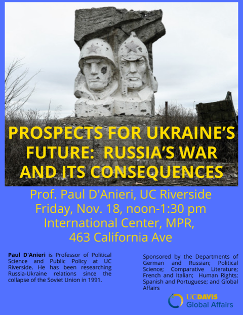 A flyer for the upcoming talk, featuring a photo of an old cold war relic