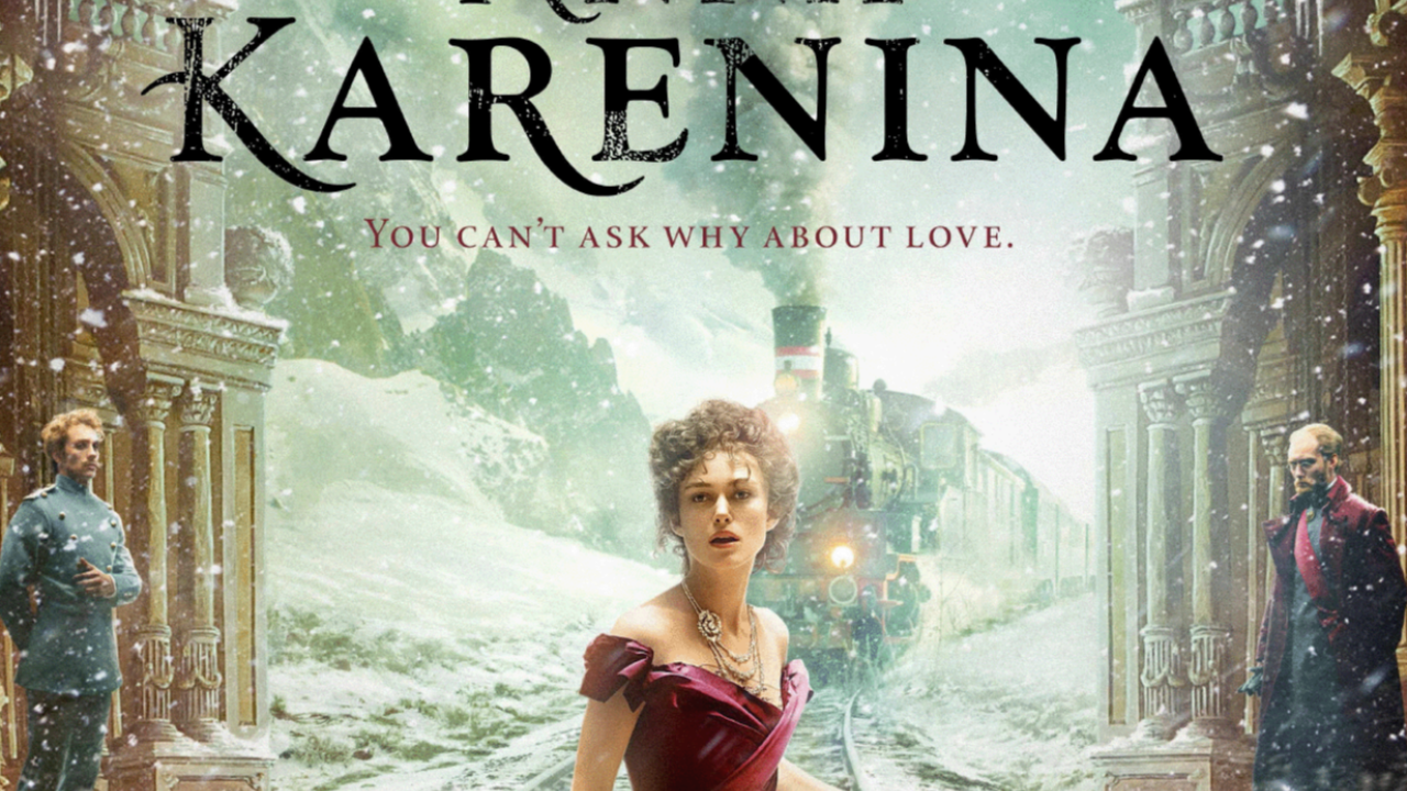 The film poster for Anna Karenina, her name in large type.