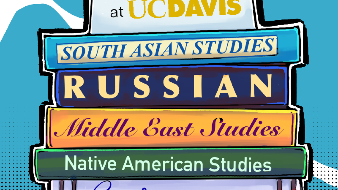 A stack of books with small majors on their spines