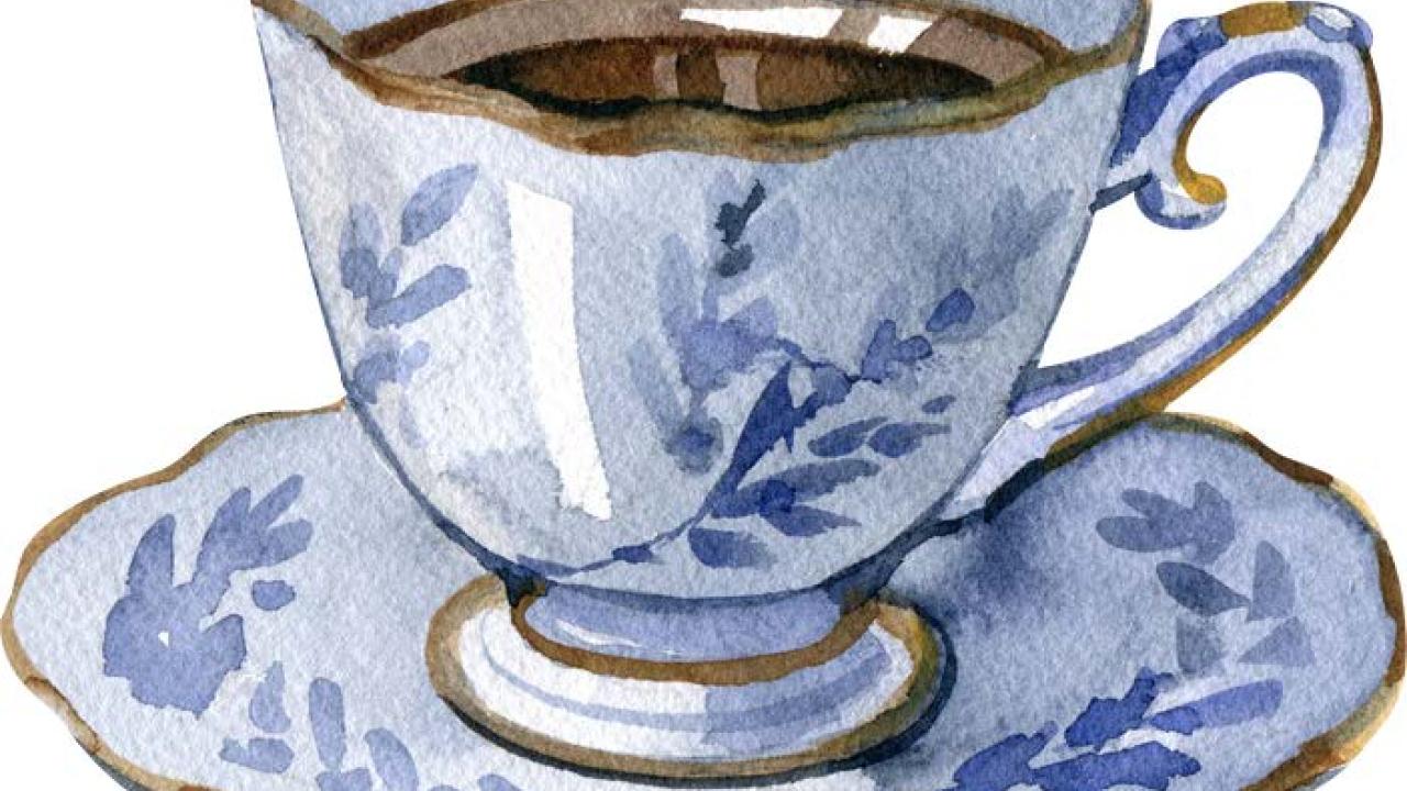 a porcelain teacup.