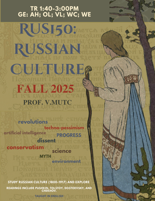 A flyer for Russian Culture.